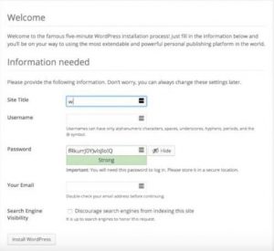 cách cài đặt wordpress