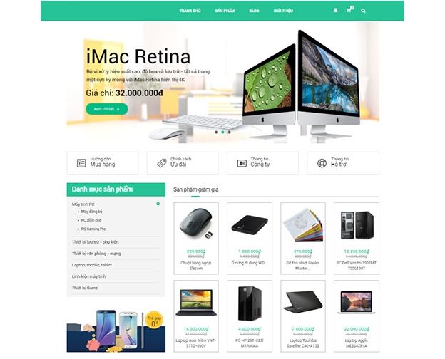 Mẫu website đồ công nghệ điện tử