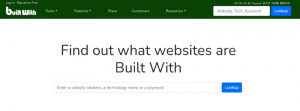 kiểm tra website viết bằng ngôn ngữ gì bằng buildwith