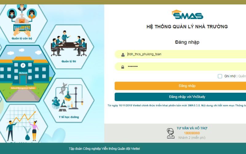 phần mềm quản lý trường học SMAS